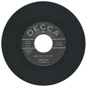 Jimmie Davis 45 How Great Thou Art / I'll Meet You In The Morning VG+ '58 Gospel